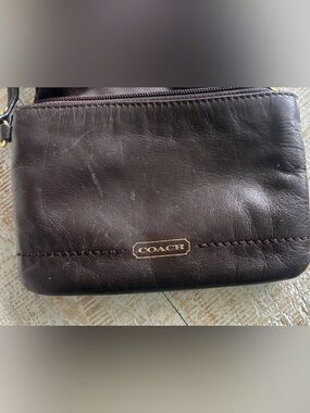 Coach Vintage brown Leather wrist purse
